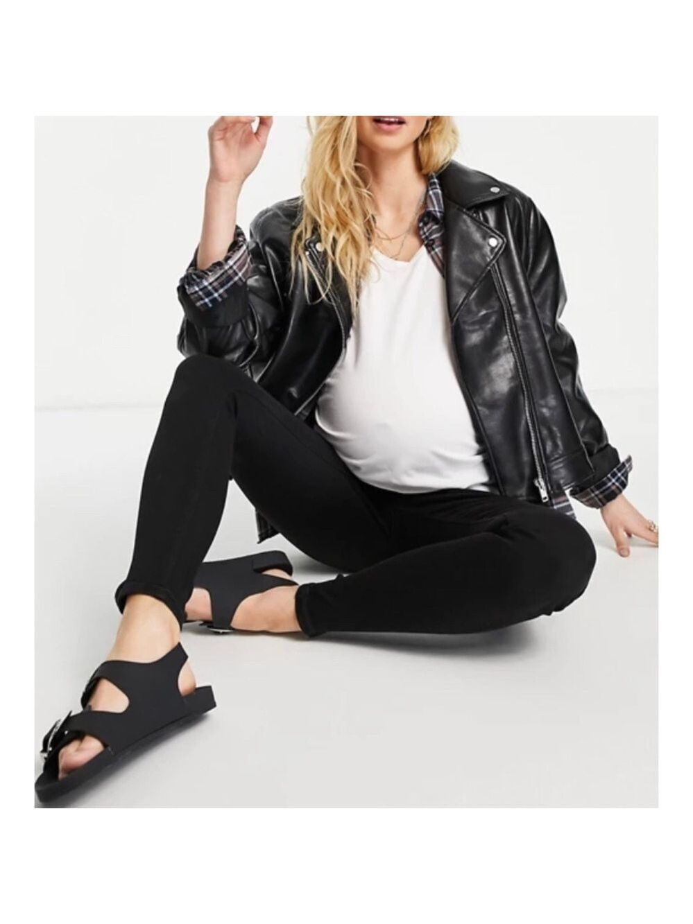 NEW Topshop Jamie Moto Maternity Jegging Jeans 16